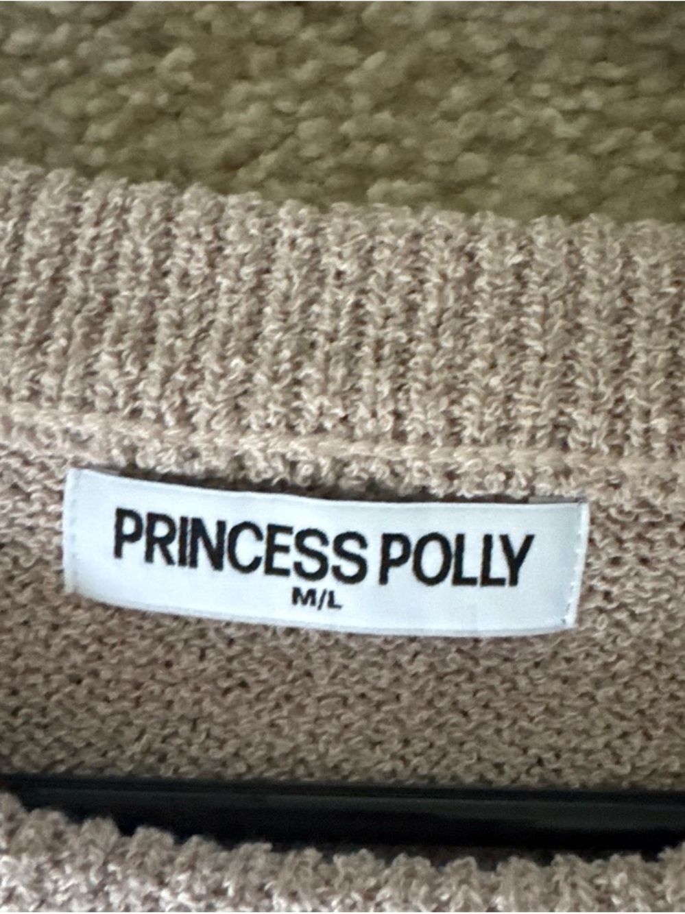 Princess Polly Beige Sleeveless Crewneck Knit Top - Picture 2 of 3